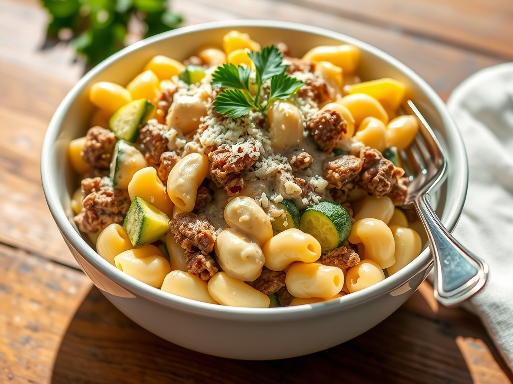 Quick Alfredo Beef & Zucchini Pasta&nbsp;Recipes